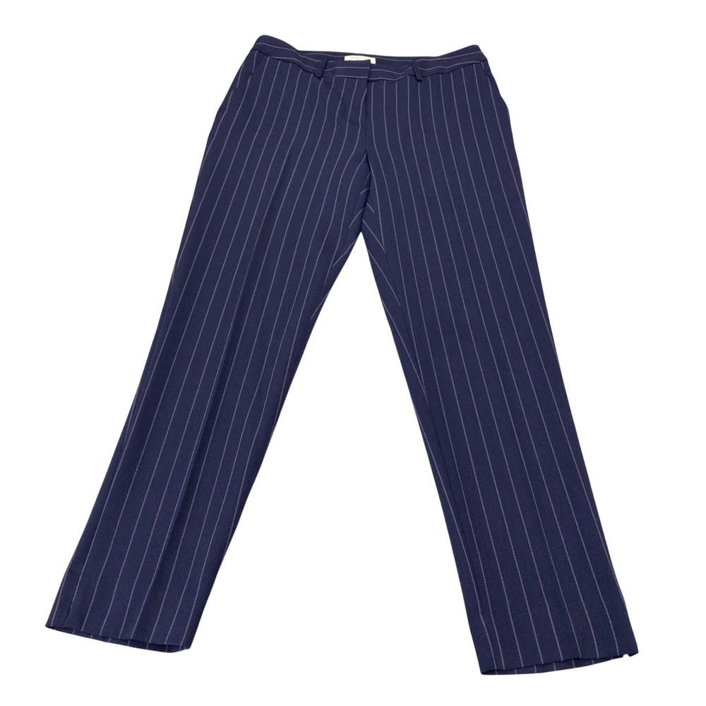 Tahari Arthur S‎ Levine Navy Pinstripe Trousers Dress Pants 4